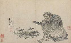 An ancient drawing showing The legendary Chinese emperor Shen Nung, who is believed to have popularised medical use of cannabis