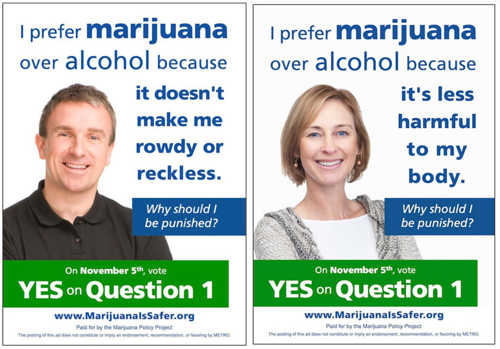 Voorbeeld van de busadvertenties in Portland