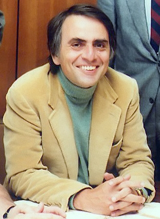 Carl Sagan, een Amerikaanse sterrenkundige die de wetenschap populariseerde (1934-1996)
