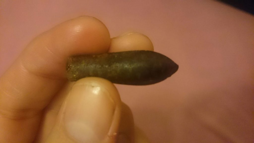 A cannabis suppository fresh from the fridge