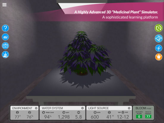 simLeaf ist ein hoch entwickelter Grow-Simulator für Cannabis!