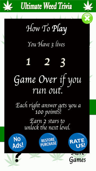 Ultimate Weed Trivia ist Hirntest und -training in einem!