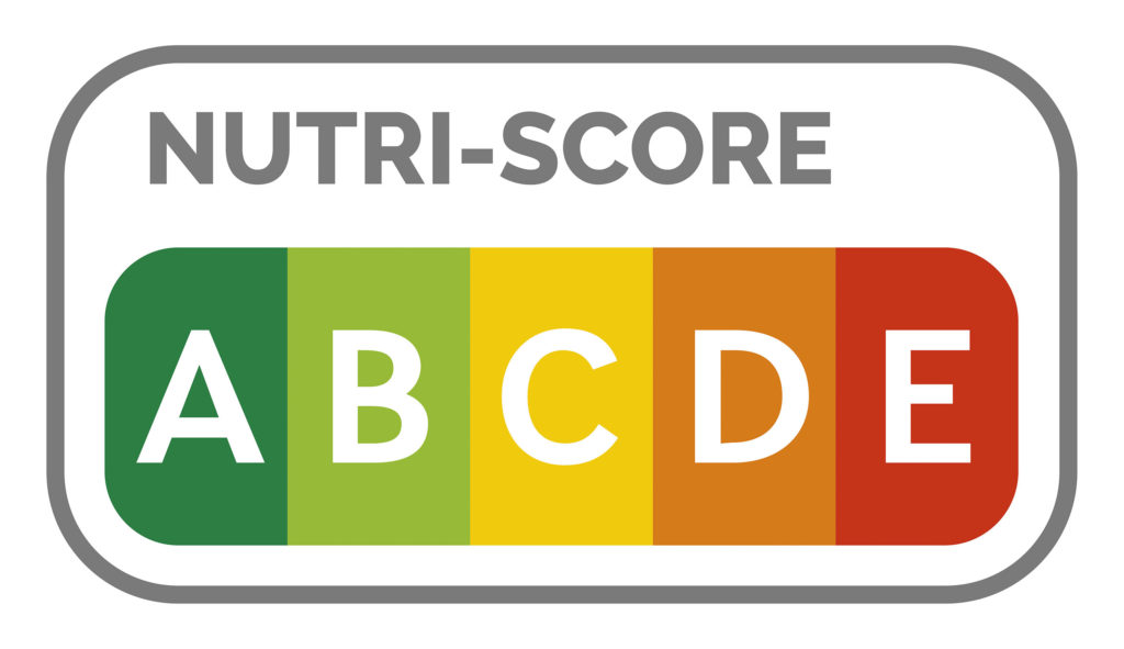 Nutritional value score against the white background