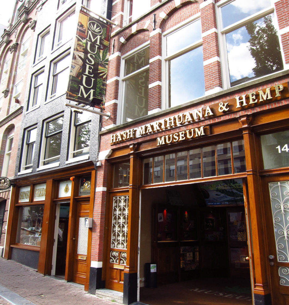 Hash Marihuana & Hemp Museum Ingang in Amsterdam