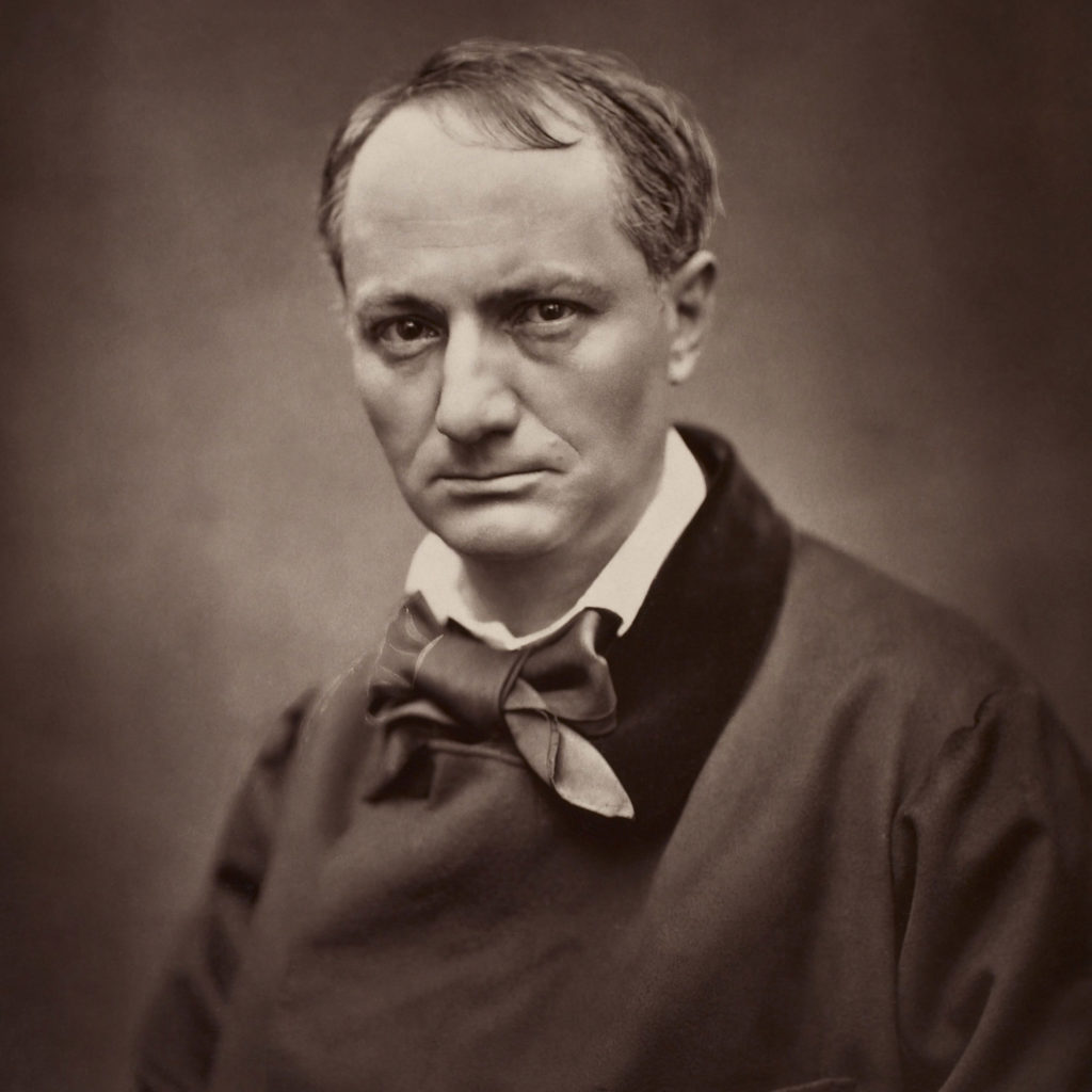 Portrait of Charles Baudelaire, a French poet from the 19th century.