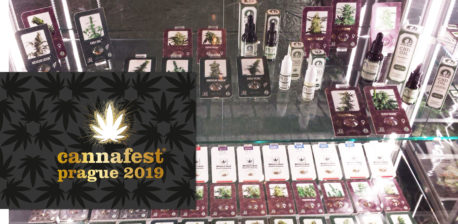 A glass display at Cannafest 2019