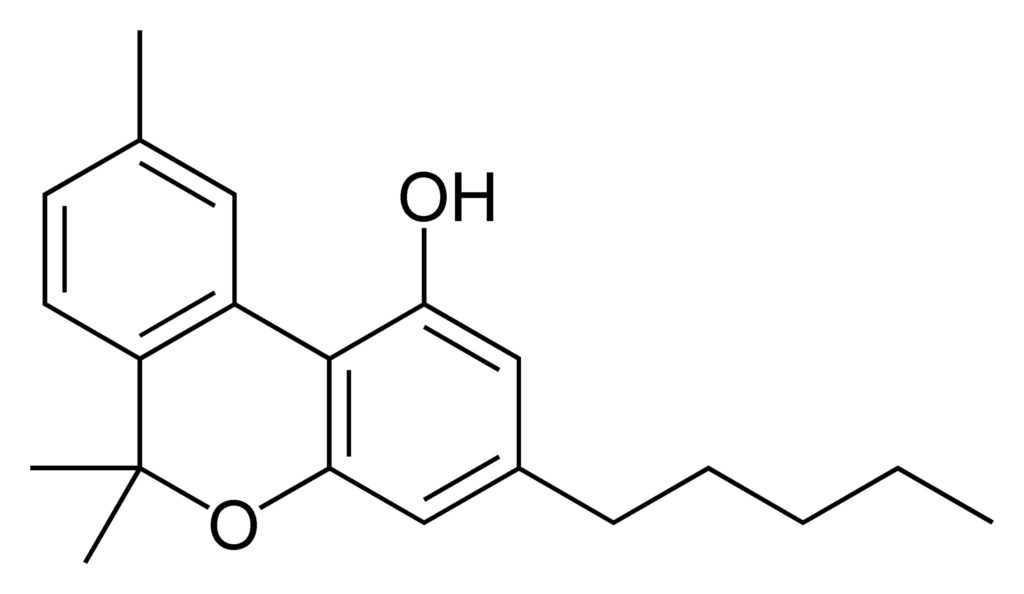 La structure moléculaire du cannabinol