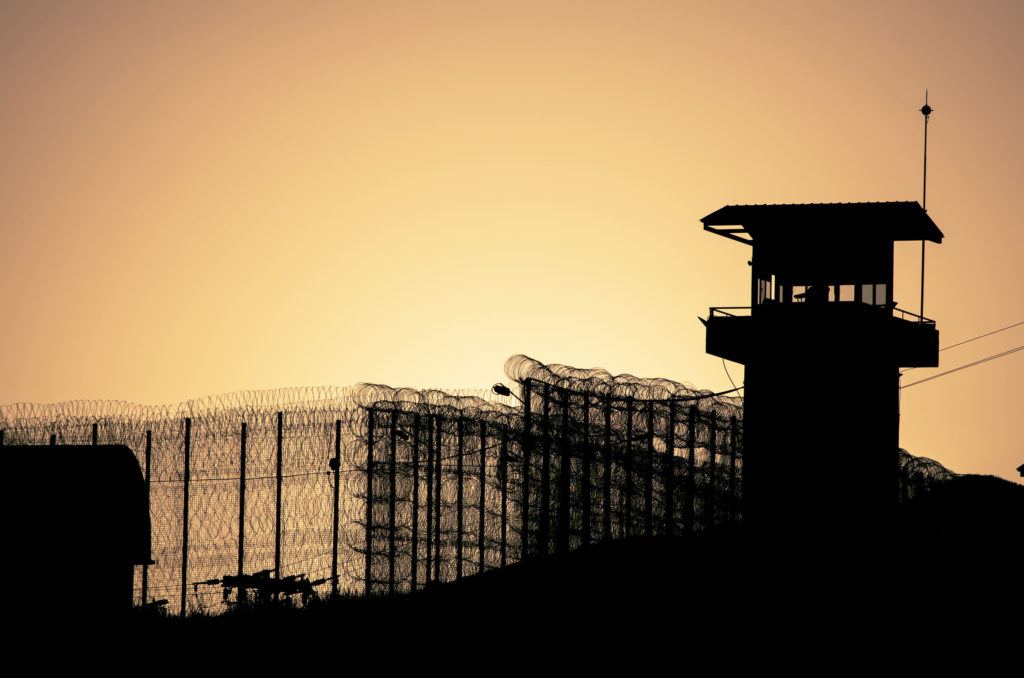 Fences surrounding a prison