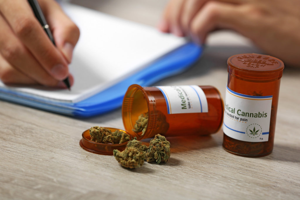 A doctor prescribing a medical cannabis