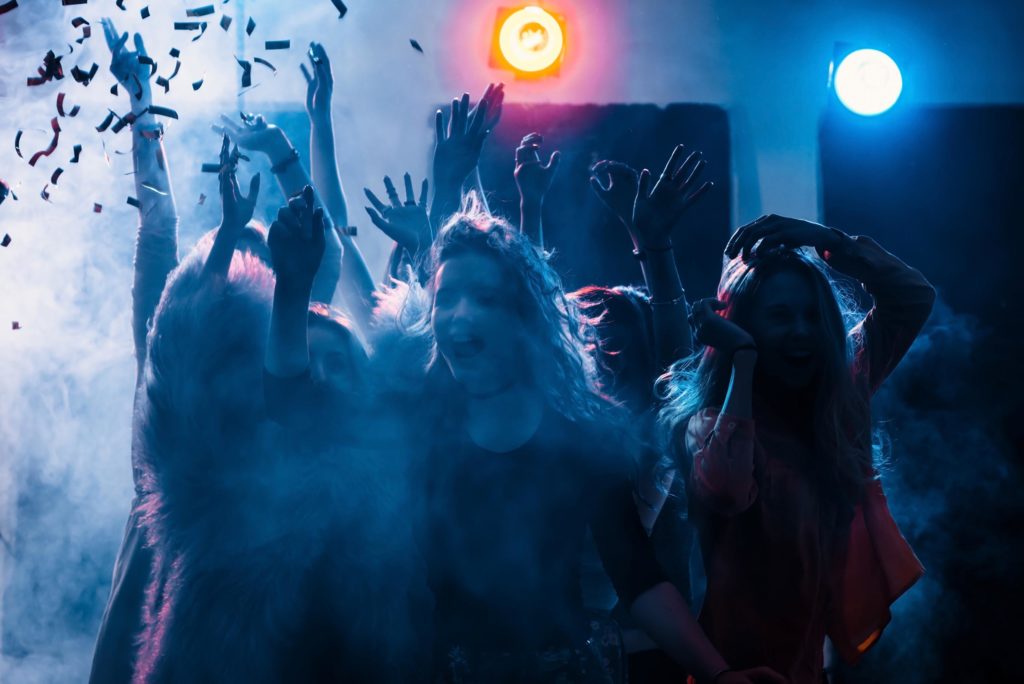 Young people dancing at a party