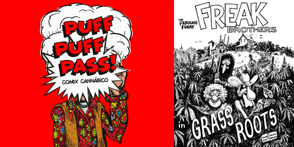 Puf Puf Pas and Freak Brothers comic covers