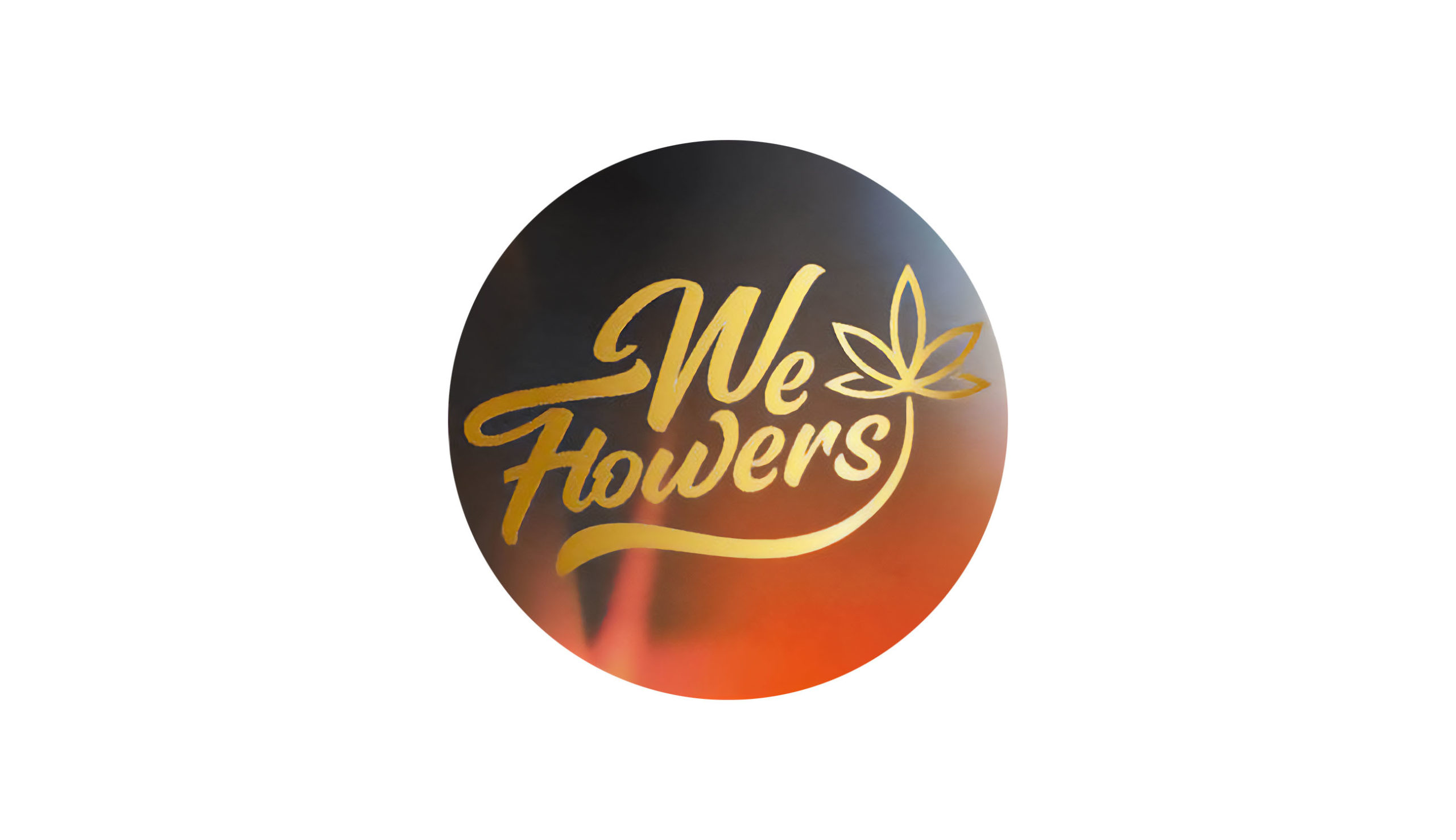 Weflowers Cannabis Social Club -logo tegen de witte achtergrond