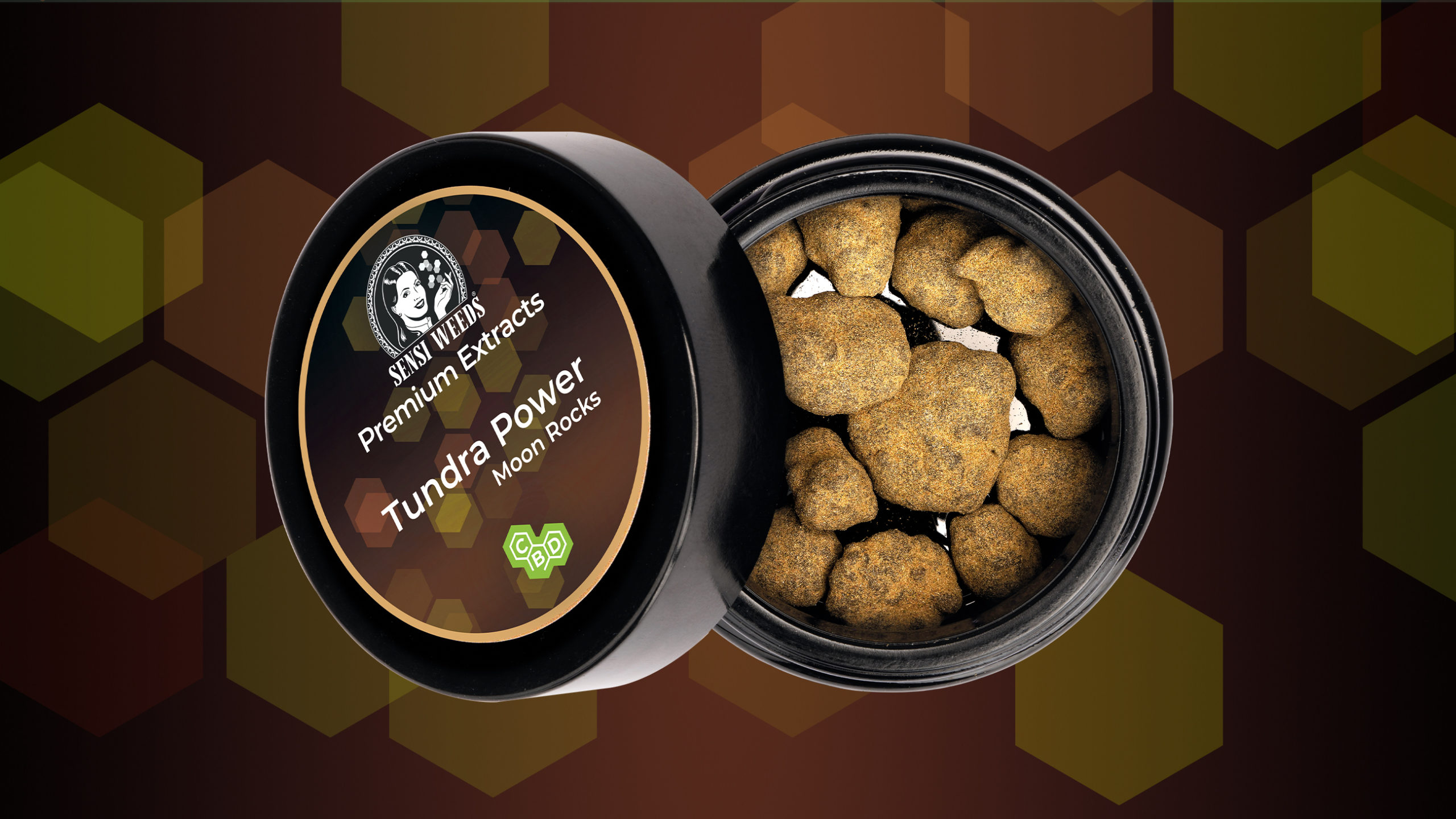 Sensi zaad premium extract tundra power moonrocks in ronde pakket