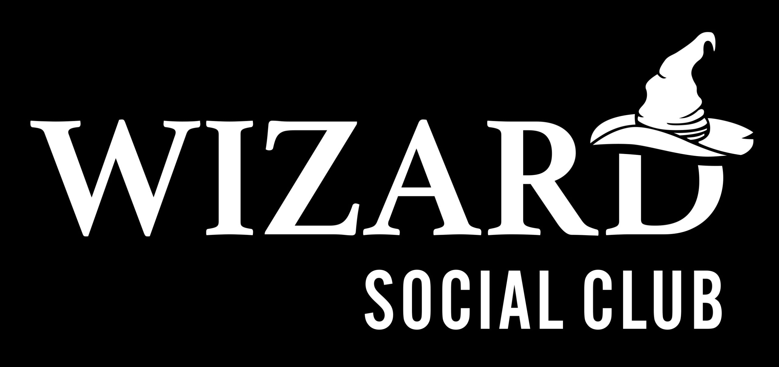 Wizard Social Club Black and White Logo