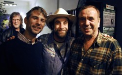 Michel Degens, Doug Fine and Ben Dronkers in the Cannabis College, Amsterdam, 2014 ©Gonzo Media