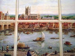 In the 17th century, watermen transported passengers across the River Thames, as London Bridge was the only other connection between the banks (CC. DncnH)