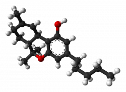 Modelo de la molécula de THC