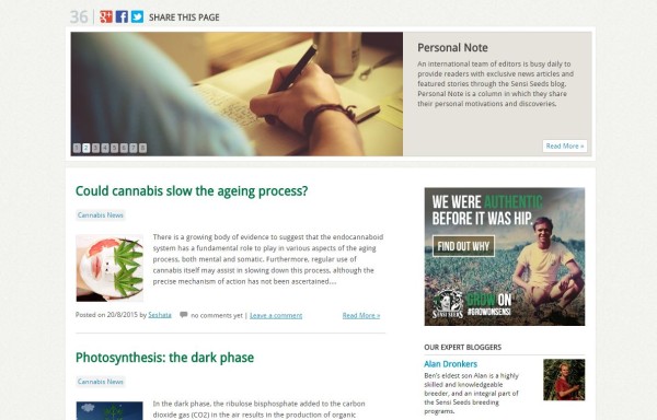 Sensi Seeds blog