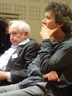 Professeur Raphael Mechoulam et Professeur Manuel Guzman durant l'une des conférences.